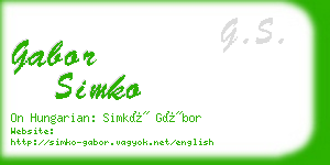 gabor simko business card