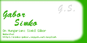 gabor simko business card